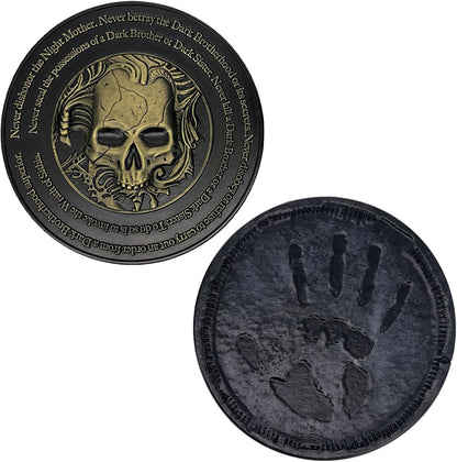 FaNaTtik The Elder Scrolls IV: Oblivion Dark Brotherhood Medallion – Limited Edition Collectible (Officially Licensed, 70mm Diameter, Black & Gold Dual-Plated, Individually Numbered