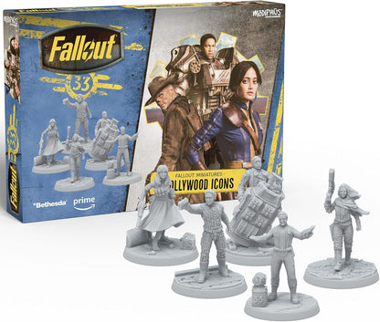 Modiphius Entertainment: Fallout Miniatures - Hollywood Icons - 5 Miniatures & Bases, Unpainted & Unassembled, Tabletop PRG Set, Amazon TV Show Tie-in