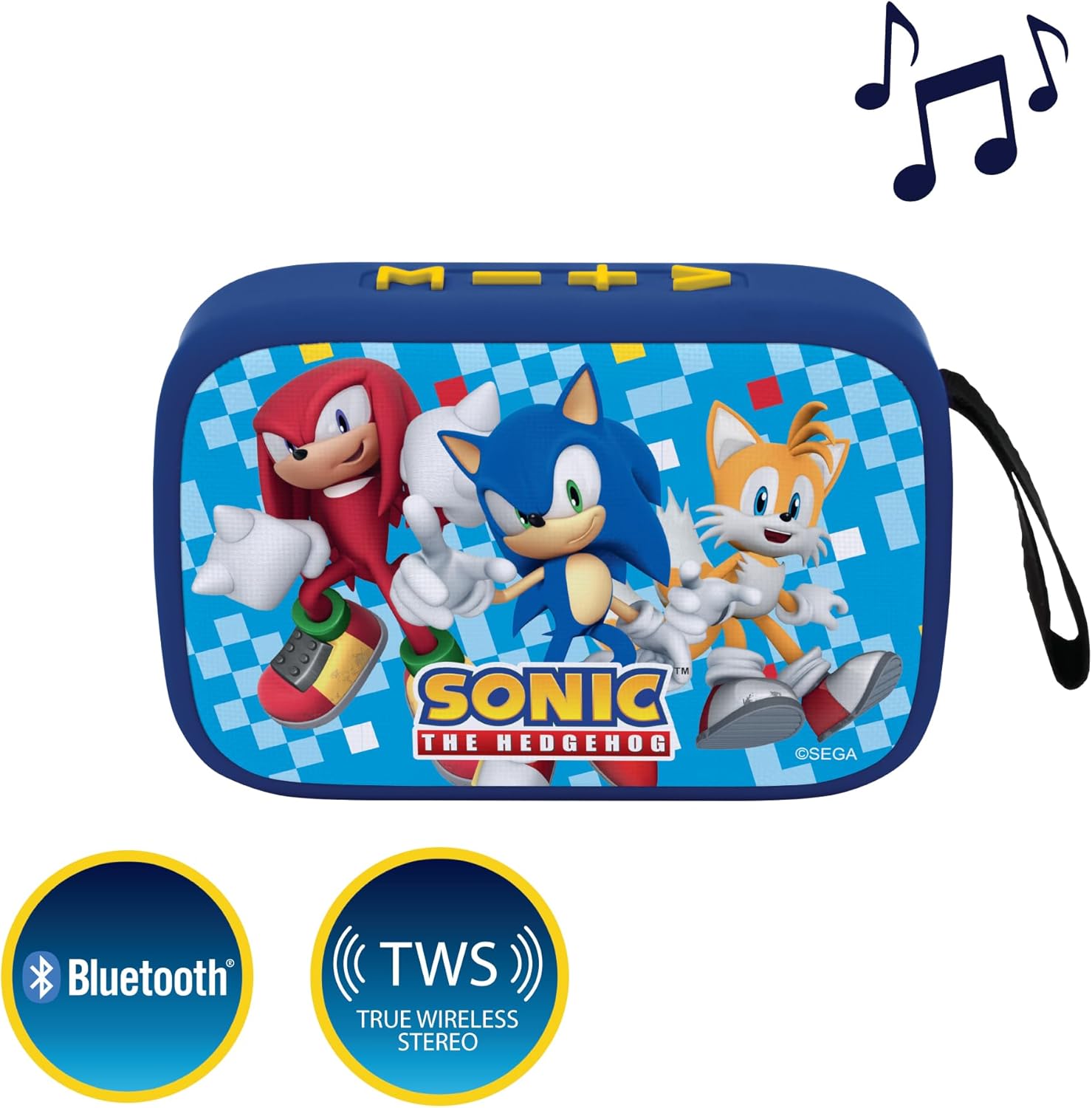 Lexibook - Sonic Bluetooth® Portable Speaker - 11.7 X 3.8 X 7.8 Cm