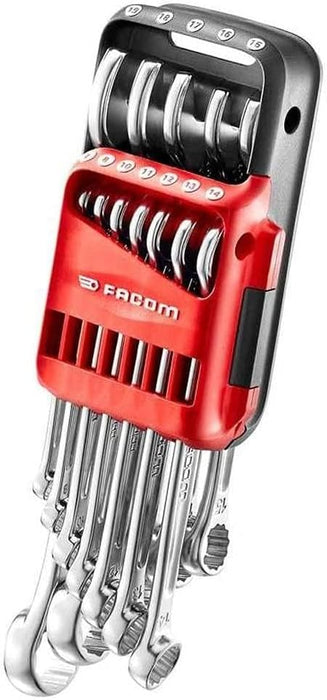 Facom 440.Jp12A 7Mm - 19Mm Combination Wrench Set With Holder (12 Pc.)