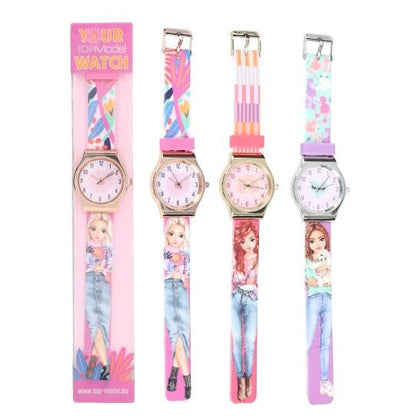 Depesche TOPModel Silicone Watch for Girls, Fashionable Children's Watch with Colourful Strap
