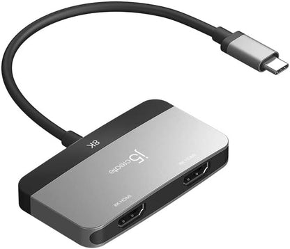 J5Create - 8K Usb-C To Dual Hdmi Display Adapter