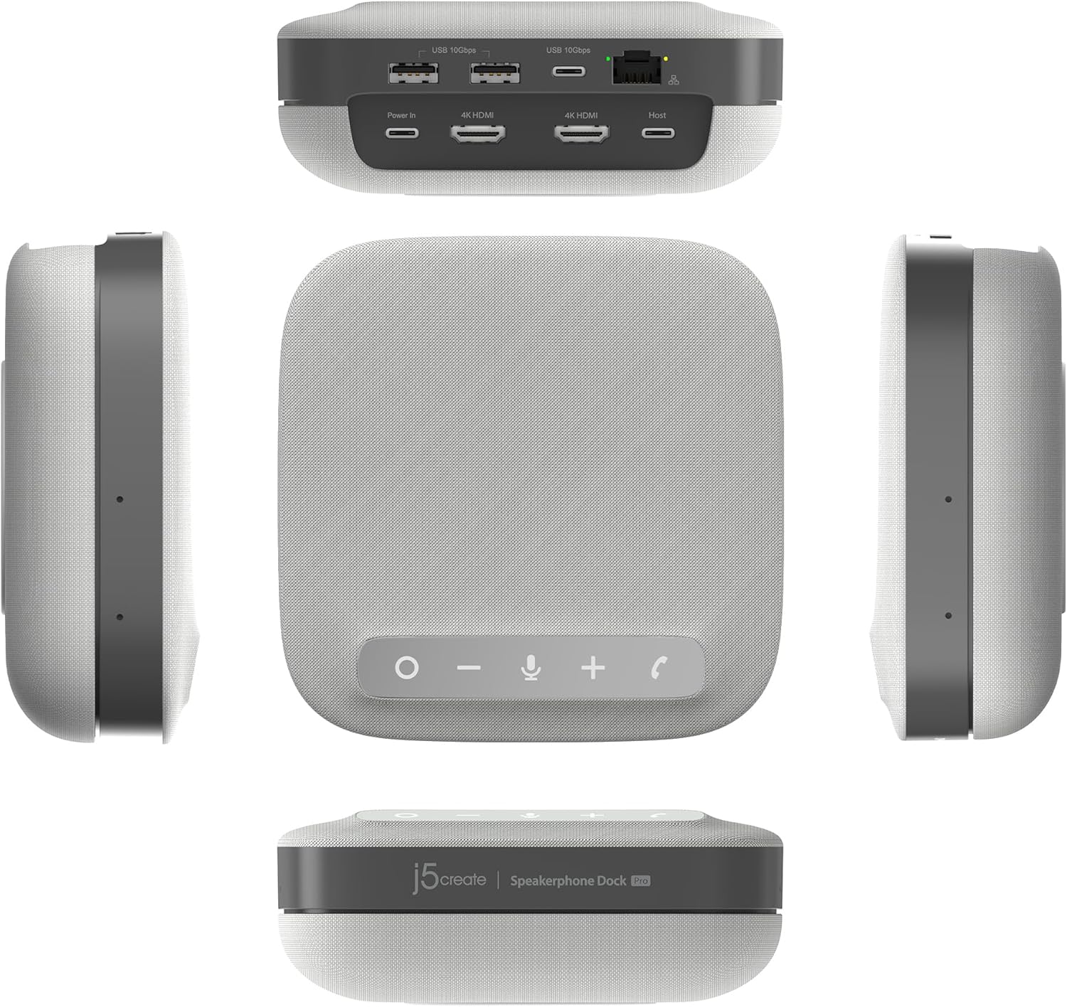 J5Create - Usb-C Dual 4K Speakerphone Dock Pro