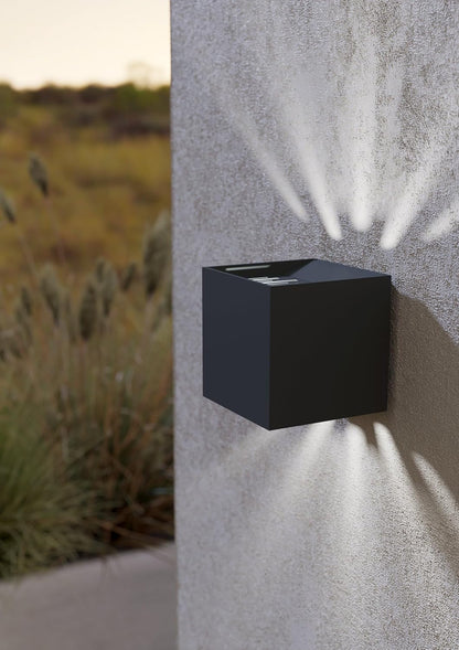 Eglo - Calpino 2 Outdoor Wall Light – Anthracite, 10.5X10.5X11 Cm