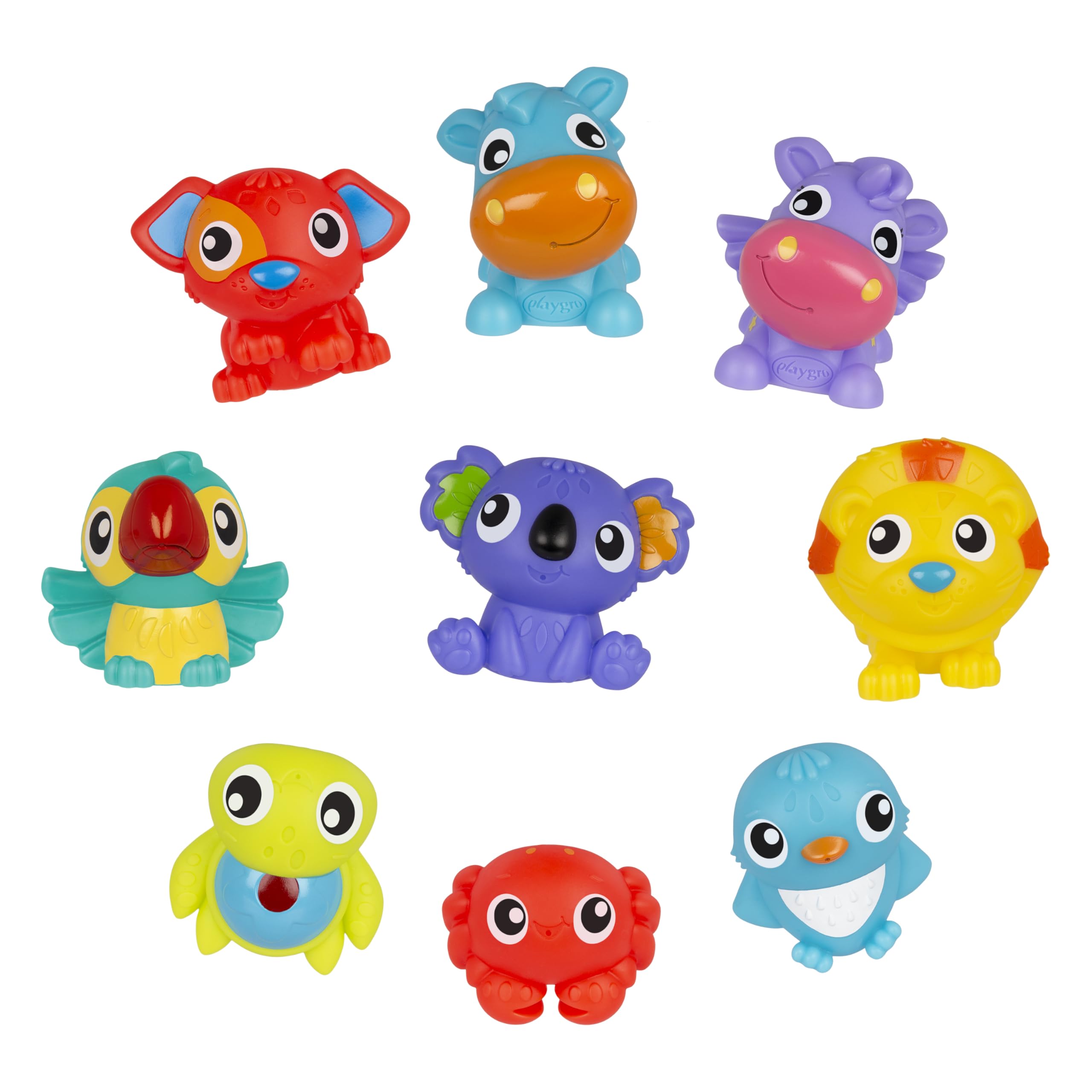 Playgro First Fun Floaties Pack, Fully Sealed Attractive Baby Bath Toy for Sensory Development and Play, Over 6 Months
