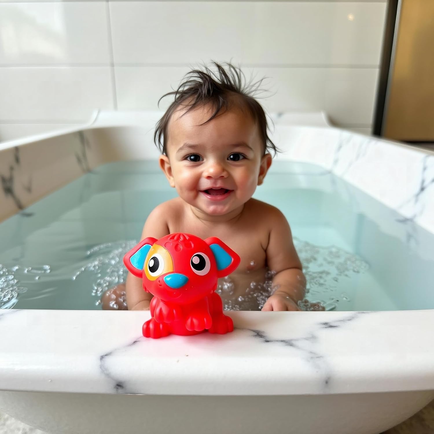 Playgro First Fun Floaties Pack, Fully Sealed Attractive Baby Bath Toy for Sensory Development and Play, Over 6 Months