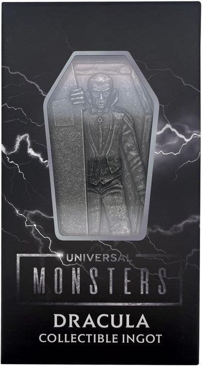 FaNaTtik Universal Monsters Dracula Limited Edition Metal Ingot – Officially Licensed Horror Movie Collectible – Individually Numbered with Display Stand – 130 x 55.5mm, 5,000 Worldwide