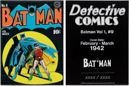 Batman Detective Comics #9 Metal Collectible Ingot | Limited Edition DC Comics Memorabilia | Embossed Vintage Comic Cover with Enamel Detailing | Officially Licensed Batman Fan Gift (5,000 Worldwide