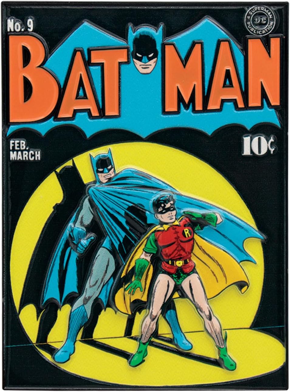 Batman Detective Comics #9 Metal Collectible Ingot | Limited Edition DC Comics Memorabilia | Embossed Vintage Comic Cover with Enamel Detailing | Officially Licensed Batman Fan Gift (5,000 Worldwide