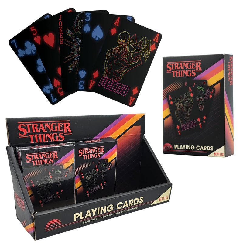 FaNaTtik Stranger Things Playing Cards CDU Containing 12 Packs
