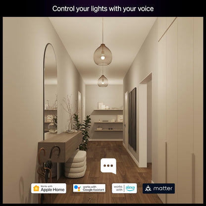 Starter Kit: Bridge + 2 Essential B22 Smart Bulbs, White and Color Ambiance, 2200K-6500K, Dimmable, Works with Alexa, Google Assistant, Samsung SmartThings, Apple Home
