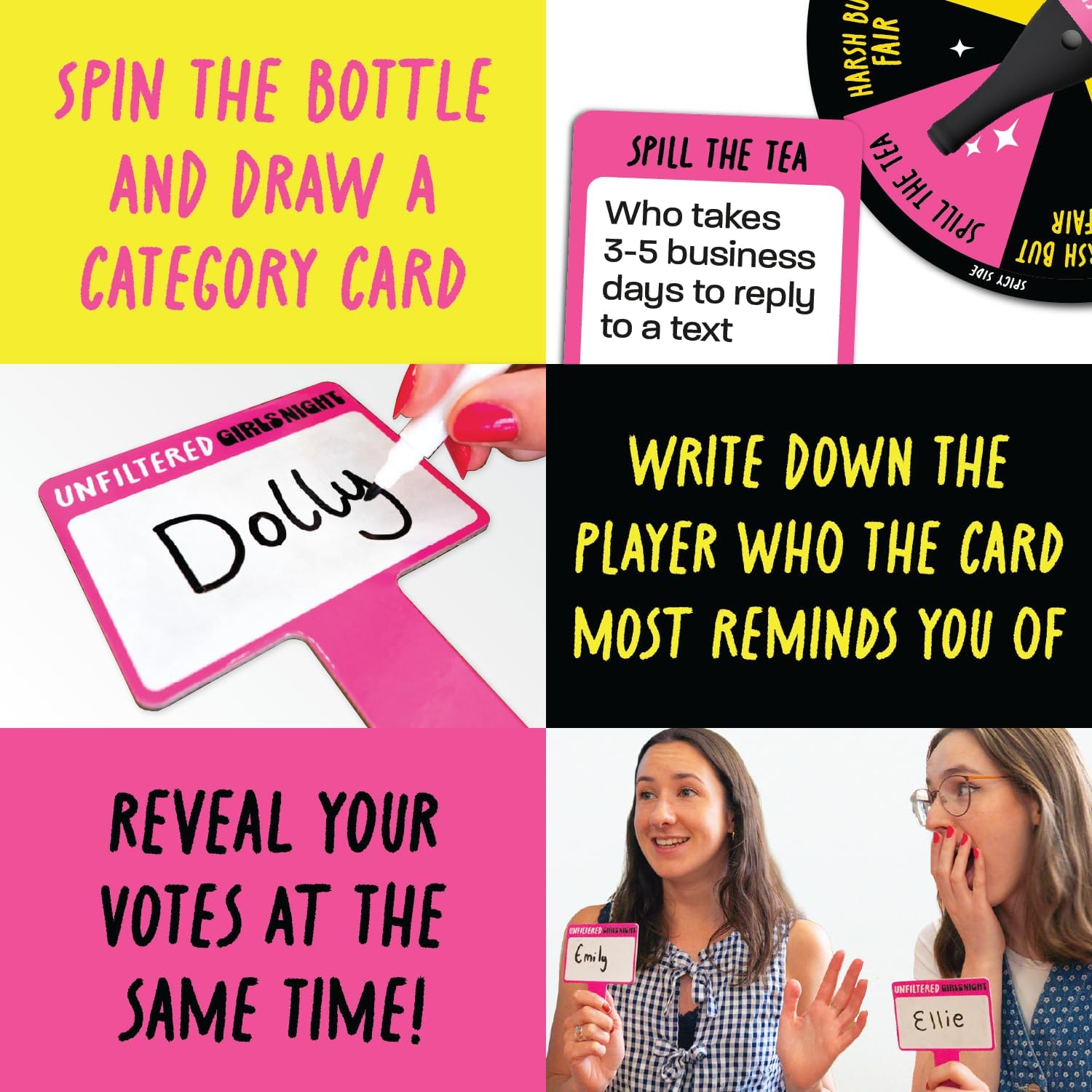 Lucky Egg Unfiltered Girls Night Games – Hilarious Adult Party Games with 200 Outrageous Scenario Cards – Perfect Bachelorette Party Games for an Unforgettable Girls Night (3-8 Players