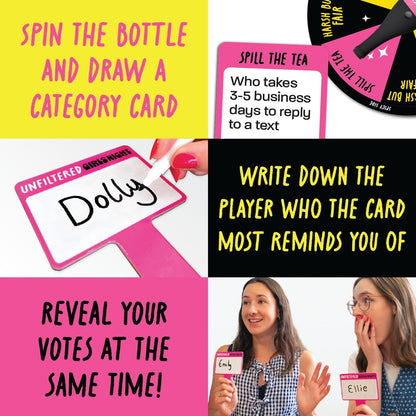 Lucky Egg Unfiltered Girls Night Games – Hilarious Adult Party Games with 200 Outrageous Scenario Cards – Perfect Bachelorette Party Games for an Unforgettable Girls Night (3-8 Players