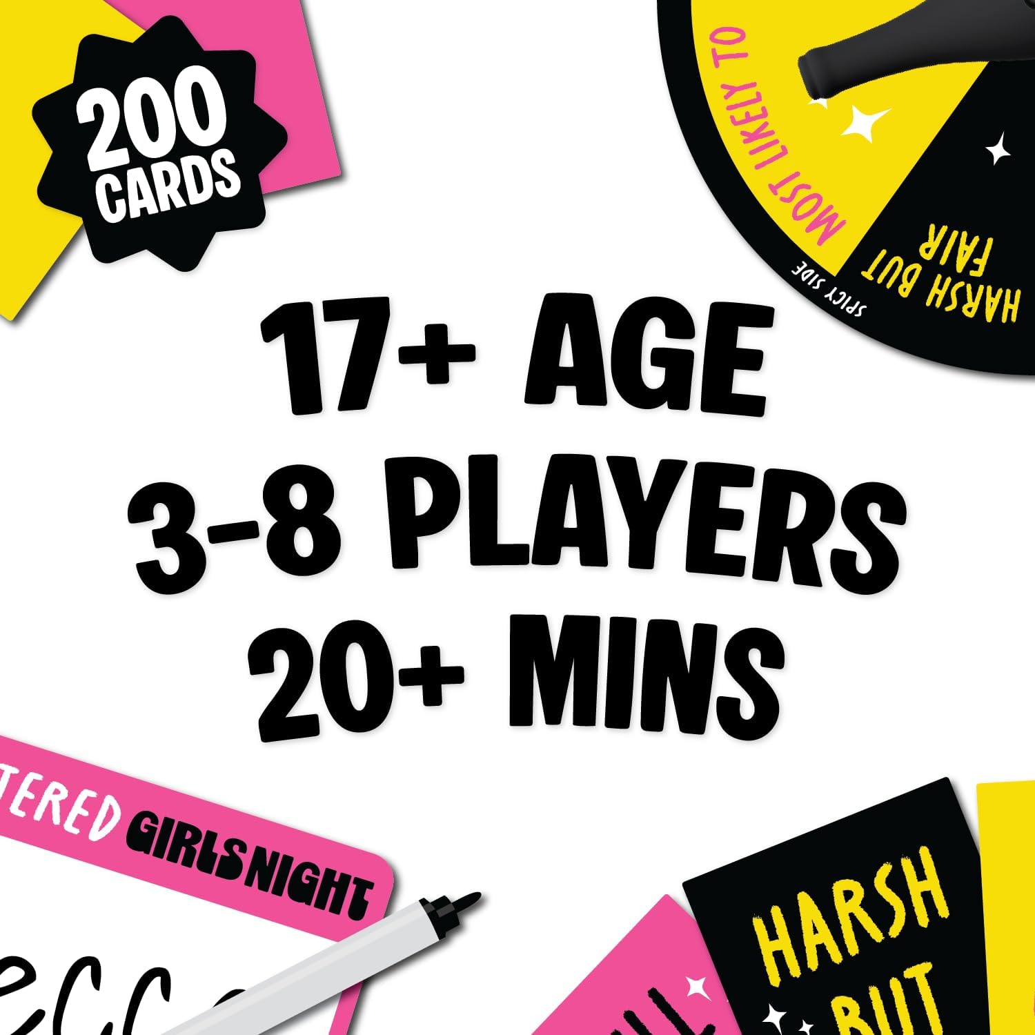 Lucky Egg Unfiltered Girls Night Games – Hilarious Adult Party Games with 200 Outrageous Scenario Cards – Perfect Bachelorette Party Games for an Unforgettable Girls Night (3-8 Players