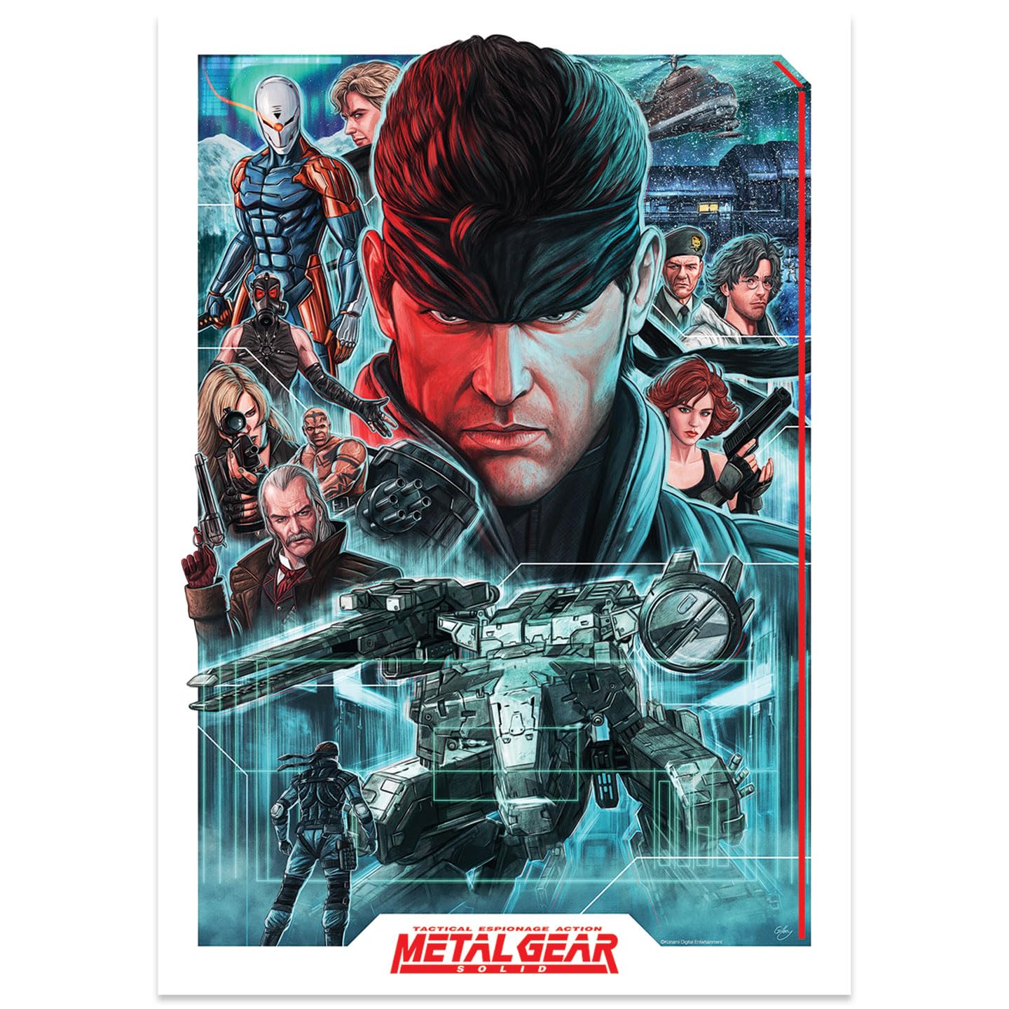 Metal Gear Solid Art Print Montage Limited Edition 42 X 30 Cm