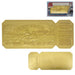 FaNaTtik Jaws 50th Anniversary Regatta Ticket Replica – Limited Edition Collectible (24k Gold Plated, Officially Licensed, 160x65mm, Display Stand Included