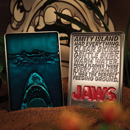 FaNaTtik Jaws 50th Anniversary Poster Limited Edition Ingot – Officially Licensed Movie Collectible (Individually Numbered, 90 x 60mm