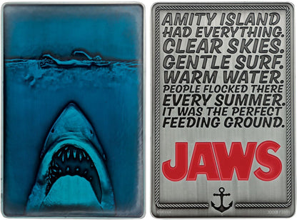 FaNaTtik Jaws 50th Anniversary Poster Limited Edition Ingot – Officially Licensed Movie Collectible (Individually Numbered, 90 x 60mm