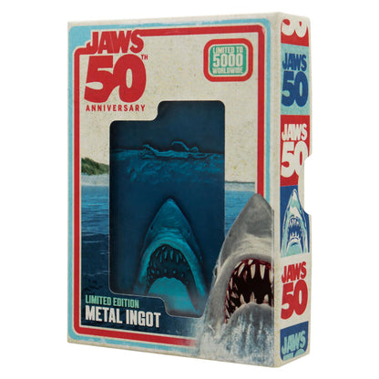 FaNaTtik Jaws 50th Anniversary Poster Limited Edition Ingot – Officially Licensed Movie Collectible (Individually Numbered, 90 x 60mm
