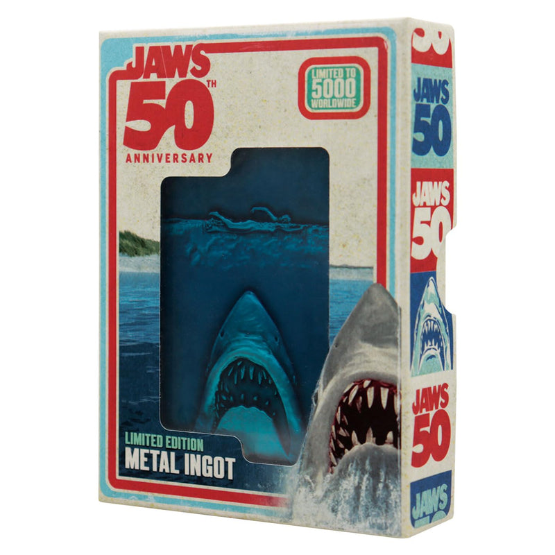 FaNaTtik Jaws 50th Anniversary Poster Limited Edition Ingot – Officially Licensed Movie Collectible (Individually Numbered, 90 x 60mm
