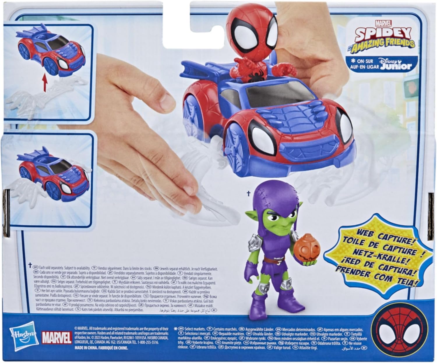 SPIDEY AND HIS AMAZING FRIENDS Marvel Spidey Web Crawler Toy, Spidey Action Figure and Vehicle Included, Preschool Toys