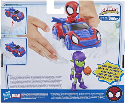 SPIDEY AND HIS AMAZING FRIENDS Marvel Spidey Web Crawler Toy, Spidey Action Figure and Vehicle Included, Preschool Toys