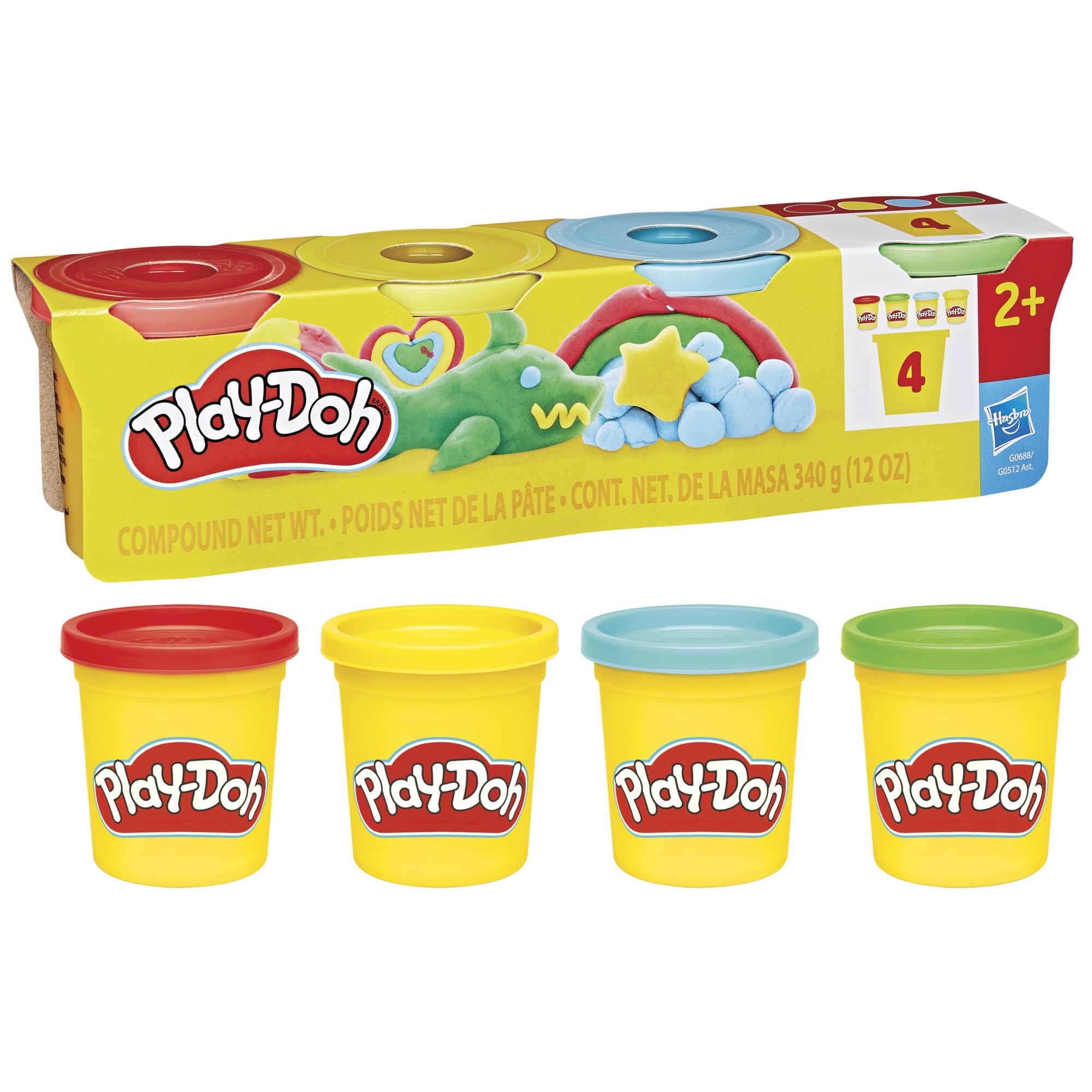 Play-Doh 4 Pack 85 Gram Classic Colours