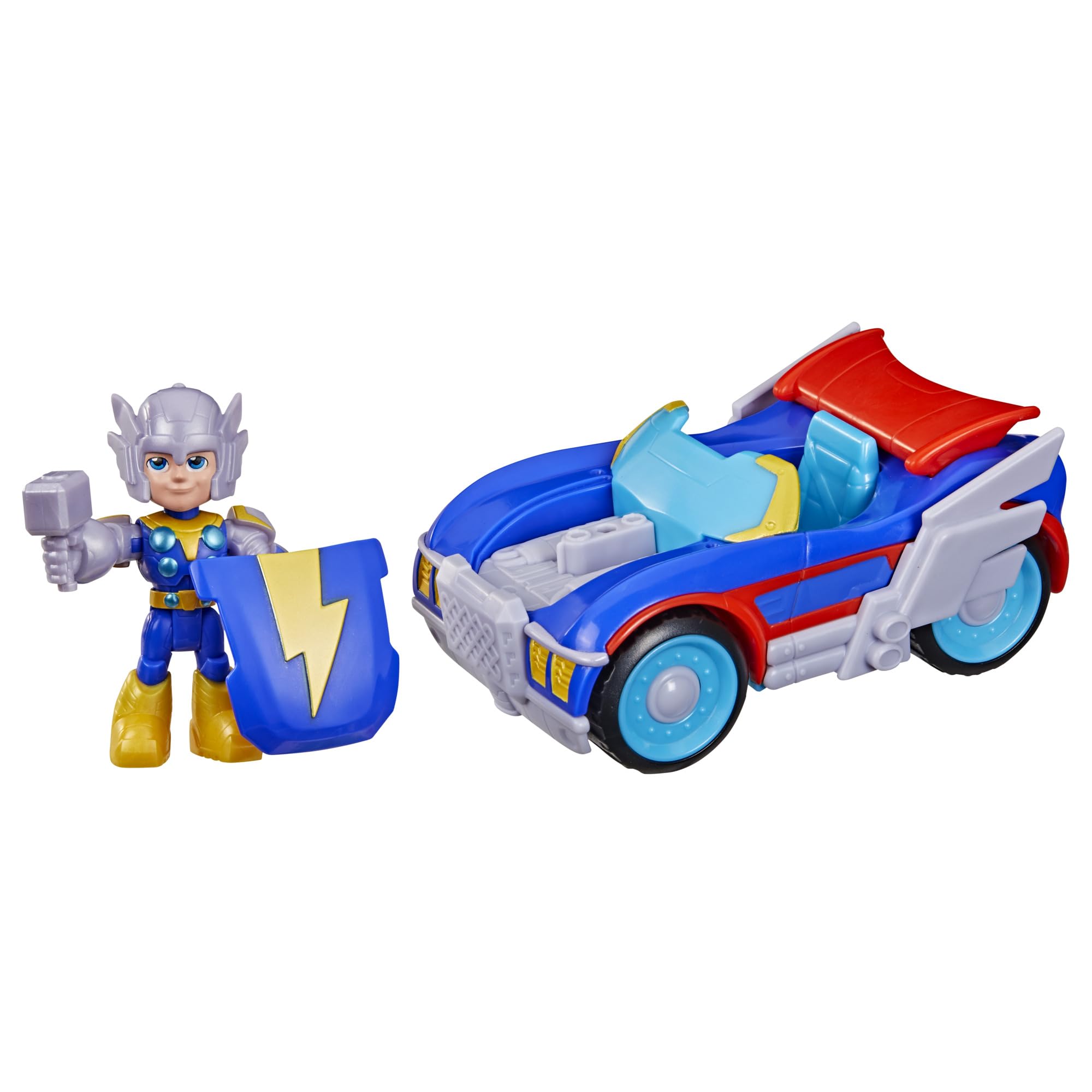 Marvel Iron Man and His Awesome Friends Ironheart 2-In-1 Mech Suit & Vehicle, Action Figure & Toy Vehicle, Purple