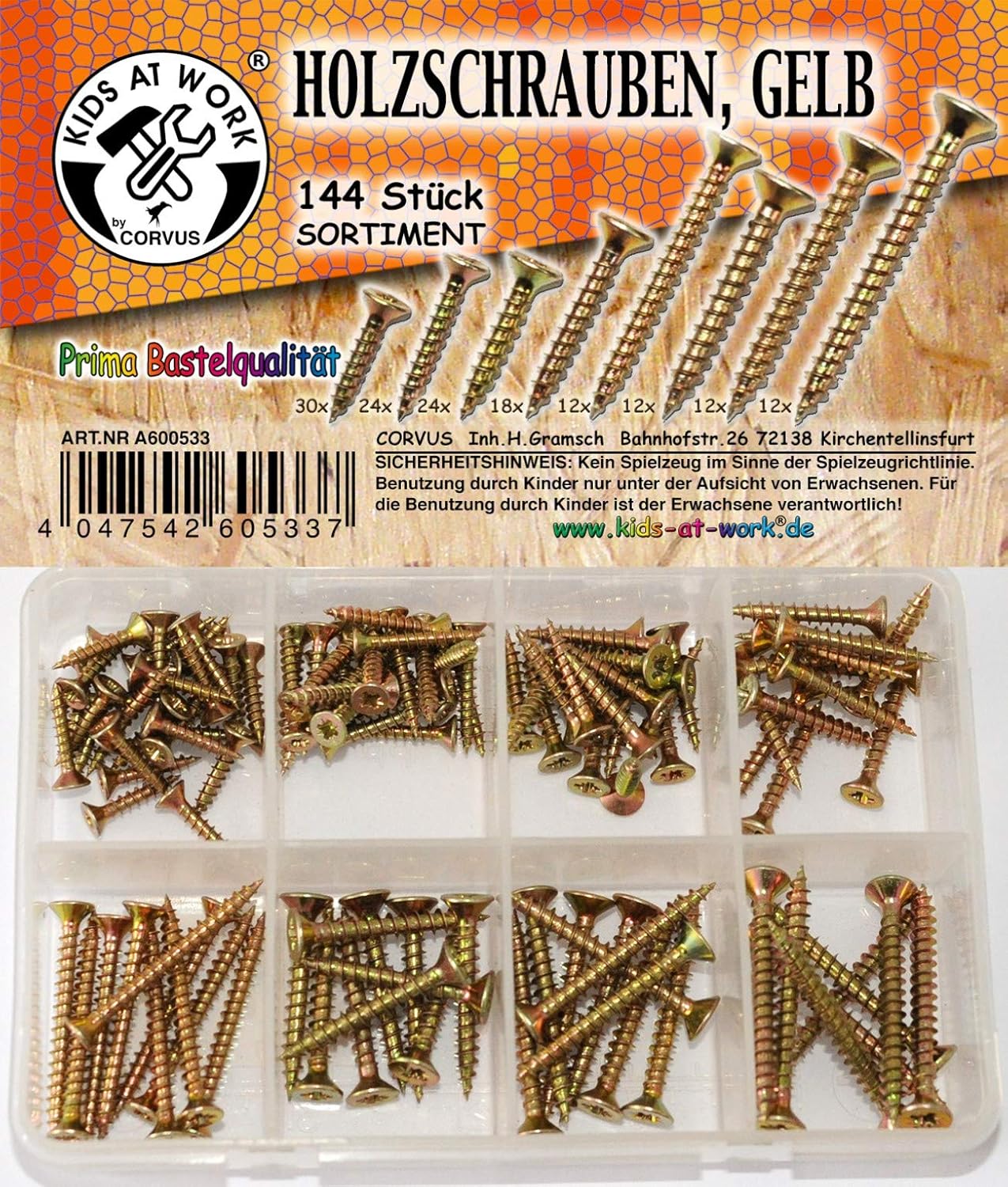 Houtschroeven - Verschillende maten