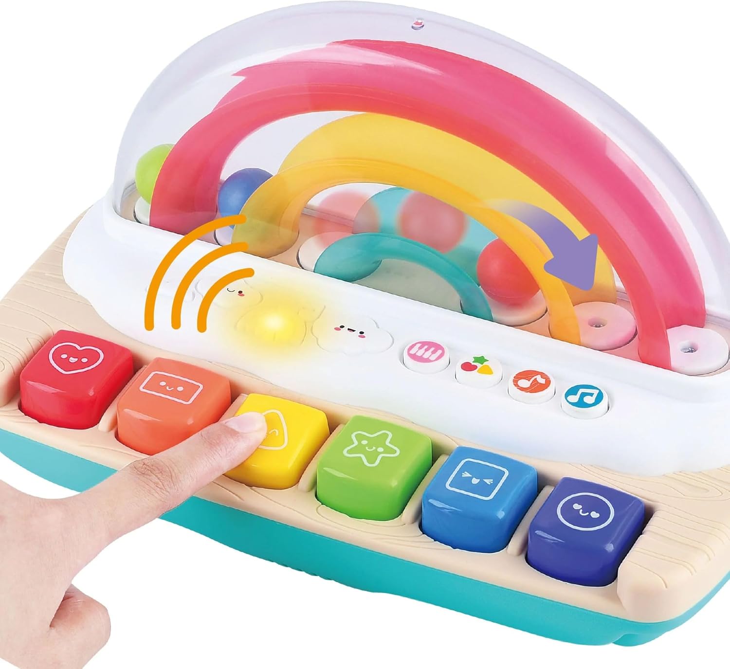 Playgo eerste Keybaord vrolijke regenboogpiano met kogelbaan