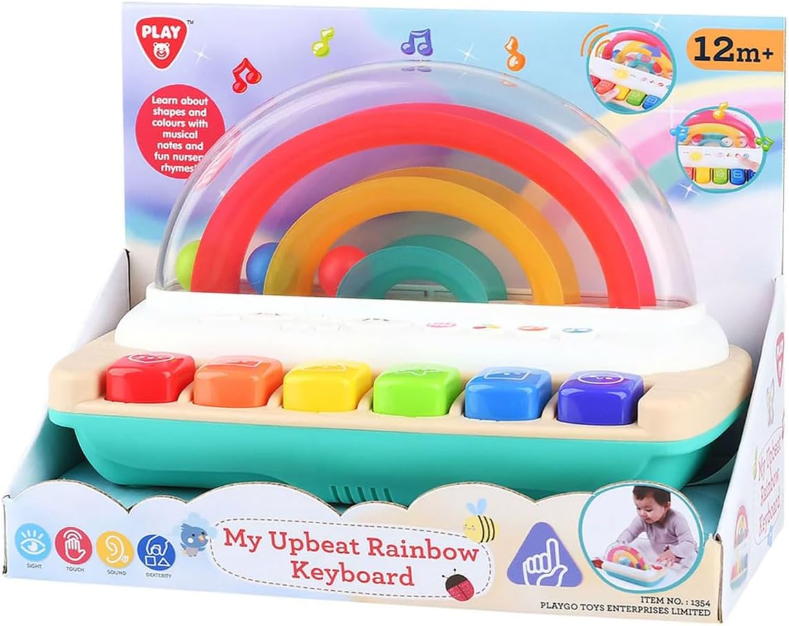 Playgo eerste Keybaord vrolijke regenboogpiano met kogelbaan