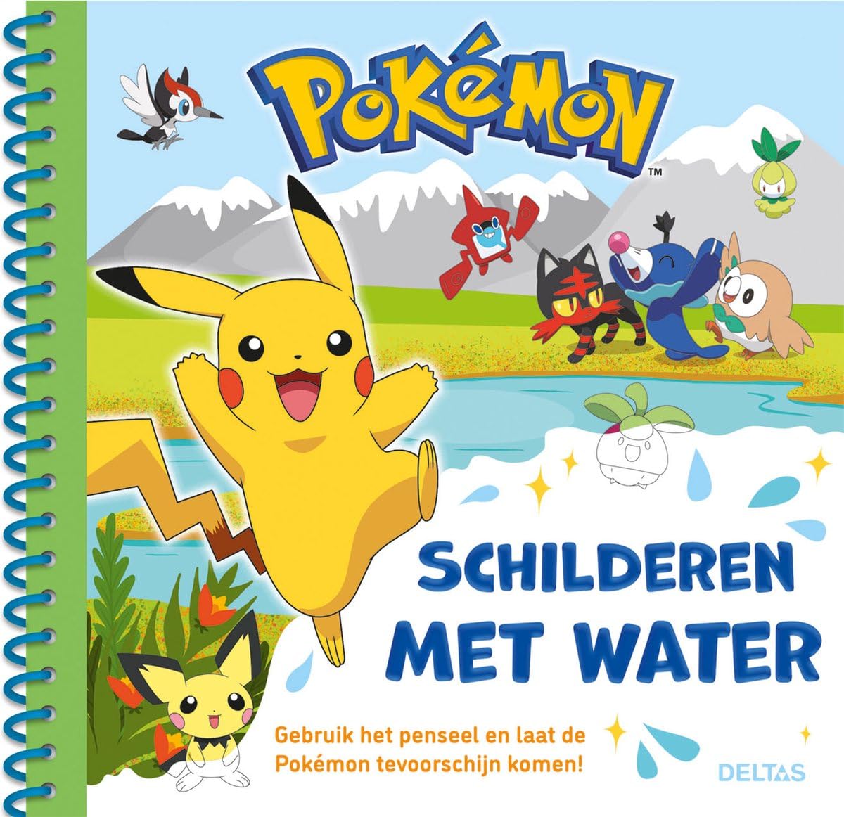 Pokémon Schilderen met water (groen): Gebruik het penseel en laat de Pokémon tevoorschijn komen!