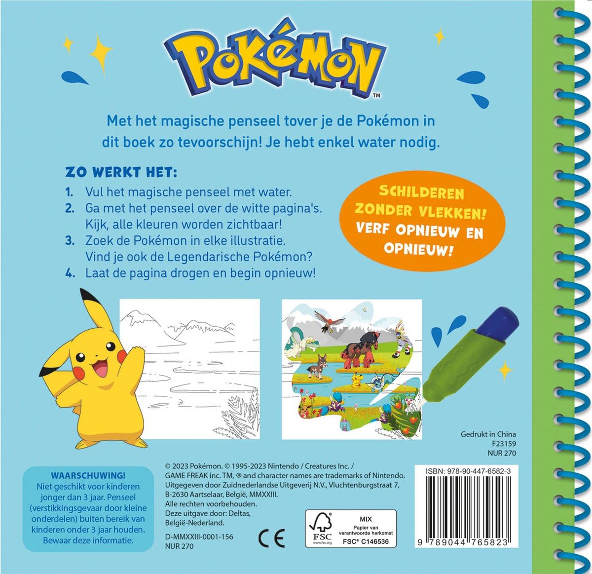 Pokémon Schilderen met water (groen): Gebruik het penseel en laat de Pokémon tevoorschijn komen!