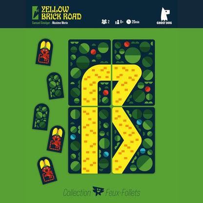 Ghost Dog - Yellow Brick Road - Strategy, Pattern Building, Tile Placement Game - Bilingual for 2 players - GDFF003