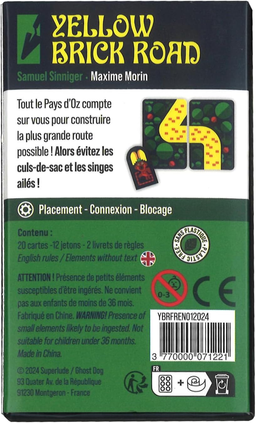 Ghost Dog - Yellow Brick Road - Strategy, Pattern Building, Tile Placement Game - Bilingual for 2 players - GDFF003
