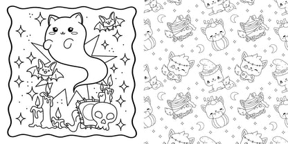 Cute & Creepy Coloring Book
