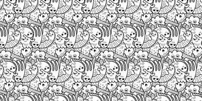 Cute & Creepy Coloring Book