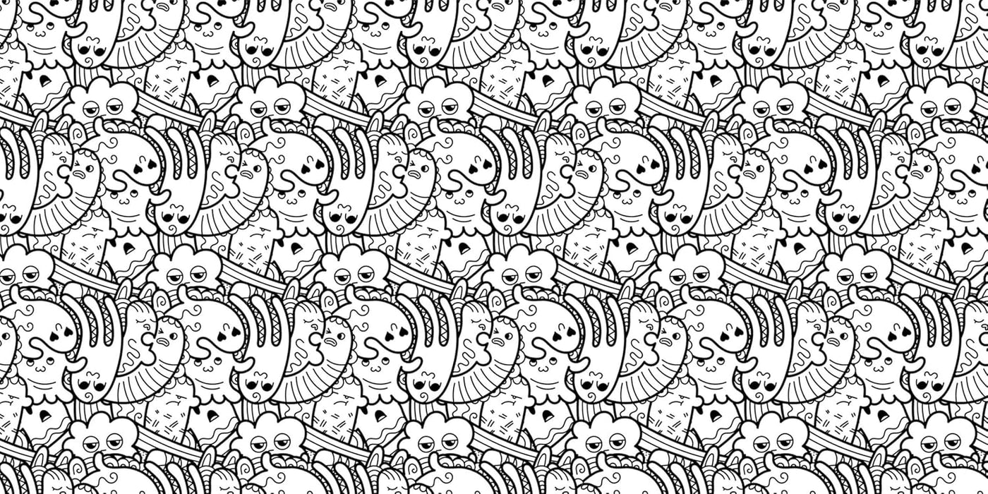 Cute & Creepy Coloring Book