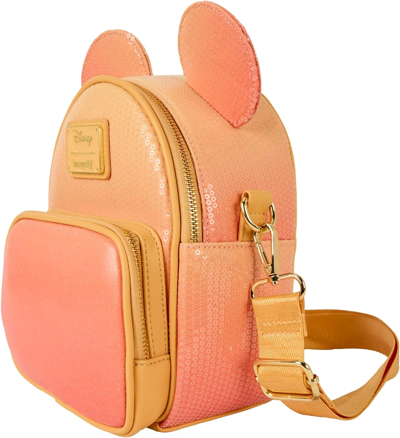 Loungefly Mickey Mouse Glitter Sequin Convertible Mini Backpack & Crossbody Bag