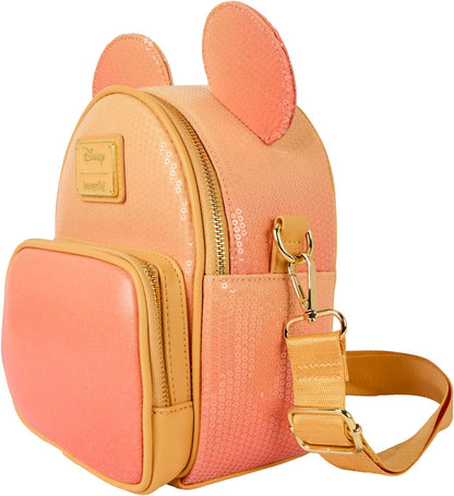 Loungefly Mickey Mouse Glitter Sequin Convertible Mini Backpack & Crossbody Bag