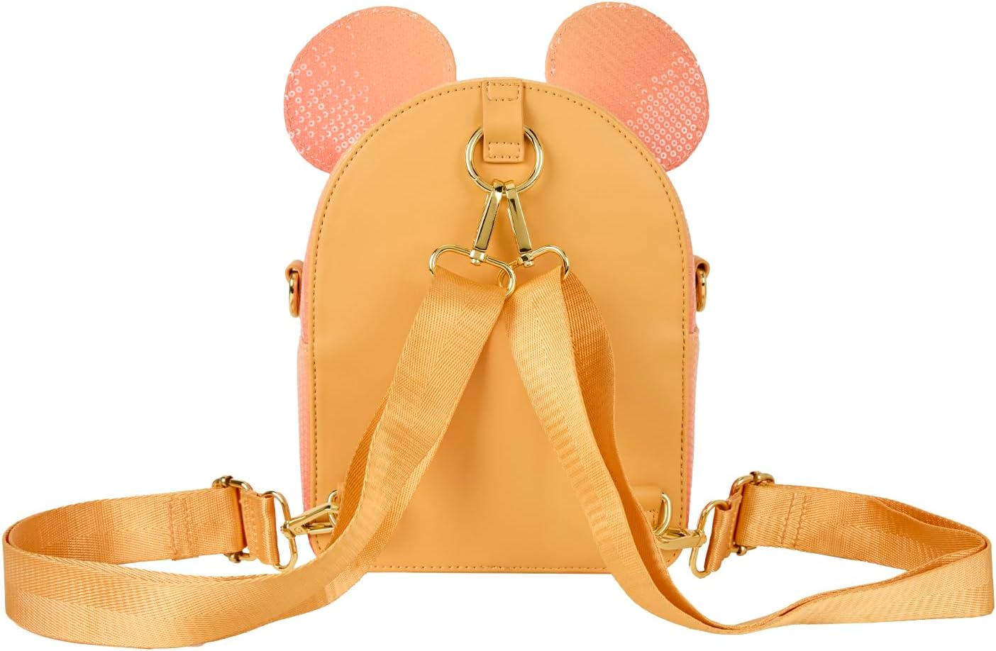 Loungefly Mickey Mouse Glitter Sequin Convertible Mini Backpack & Crossbody Bag