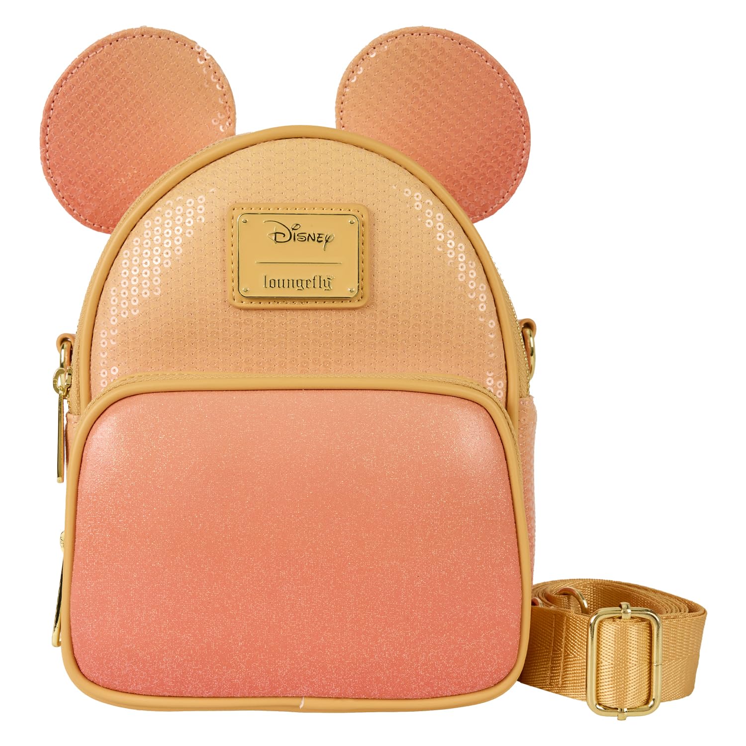 Loungefly Mickey Mouse Glitter Sequin Convertible Mini Backpack & Crossbody Bag