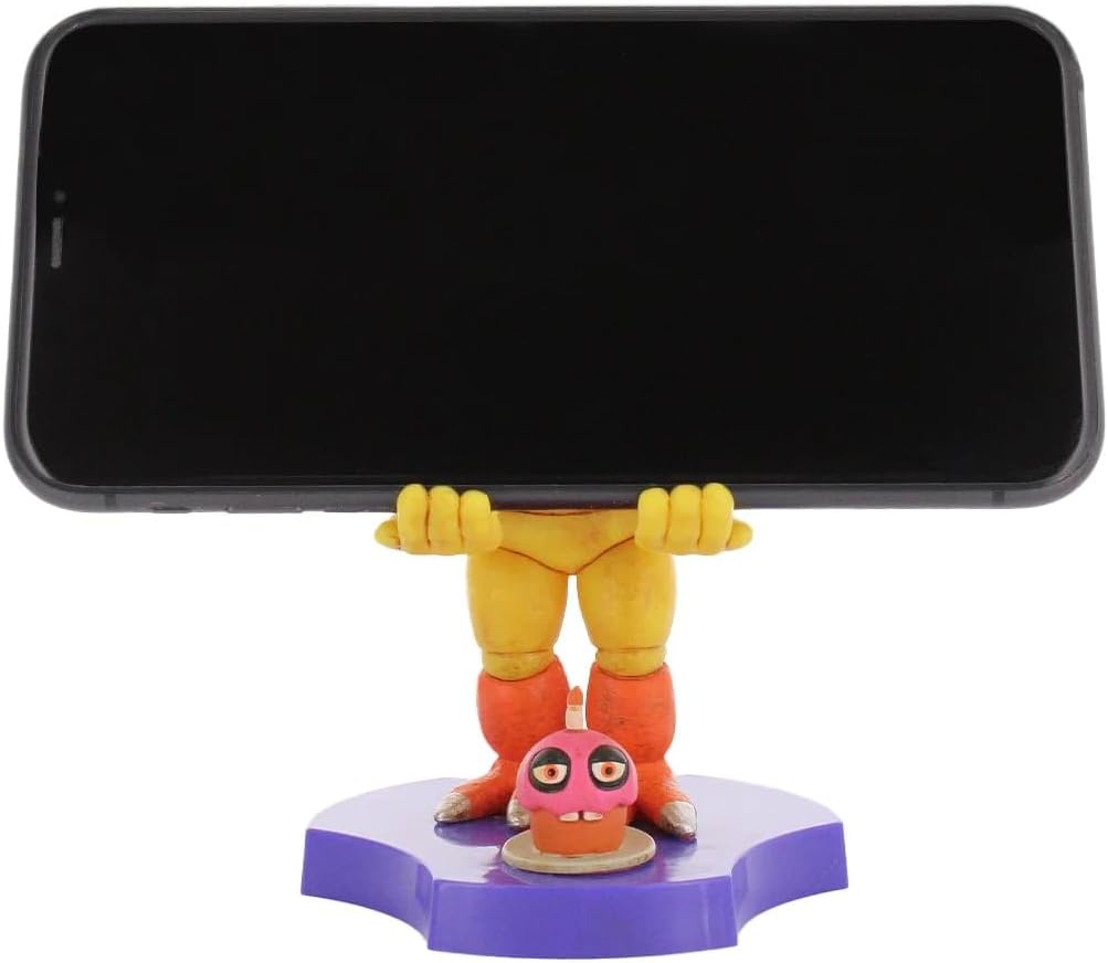 Cableguys Minis Five Nights at Freddy's Chica Phone Stand & Earbuds Holder - Novelty Phone Stand for Desk Decor and Bedside Accessories, In Ear Headphone Holder for Smartphone & Small Devices