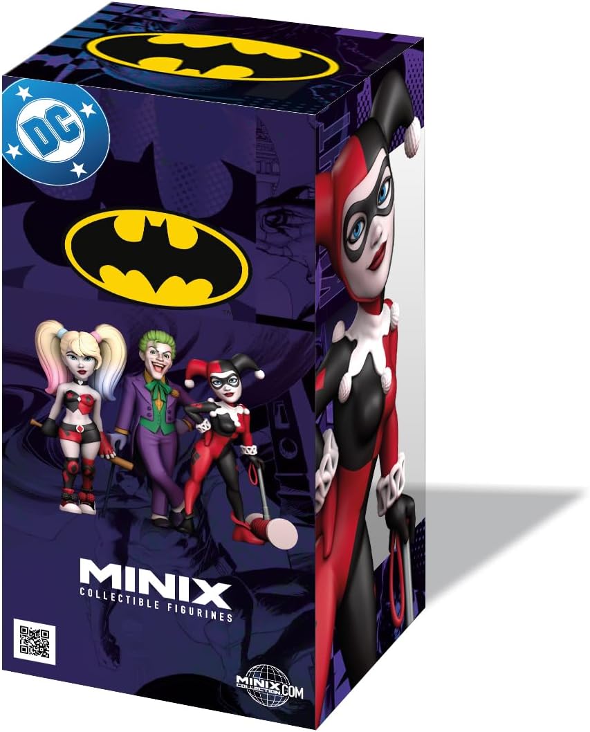 MINIX Bandai Figura da collezione 12 cm - DC - Harley Quinn con Martello - Collezionabili per esposizione - Idea Regalo - Giocattoli per Bambini E Adulti - Fan DC (MN20751
