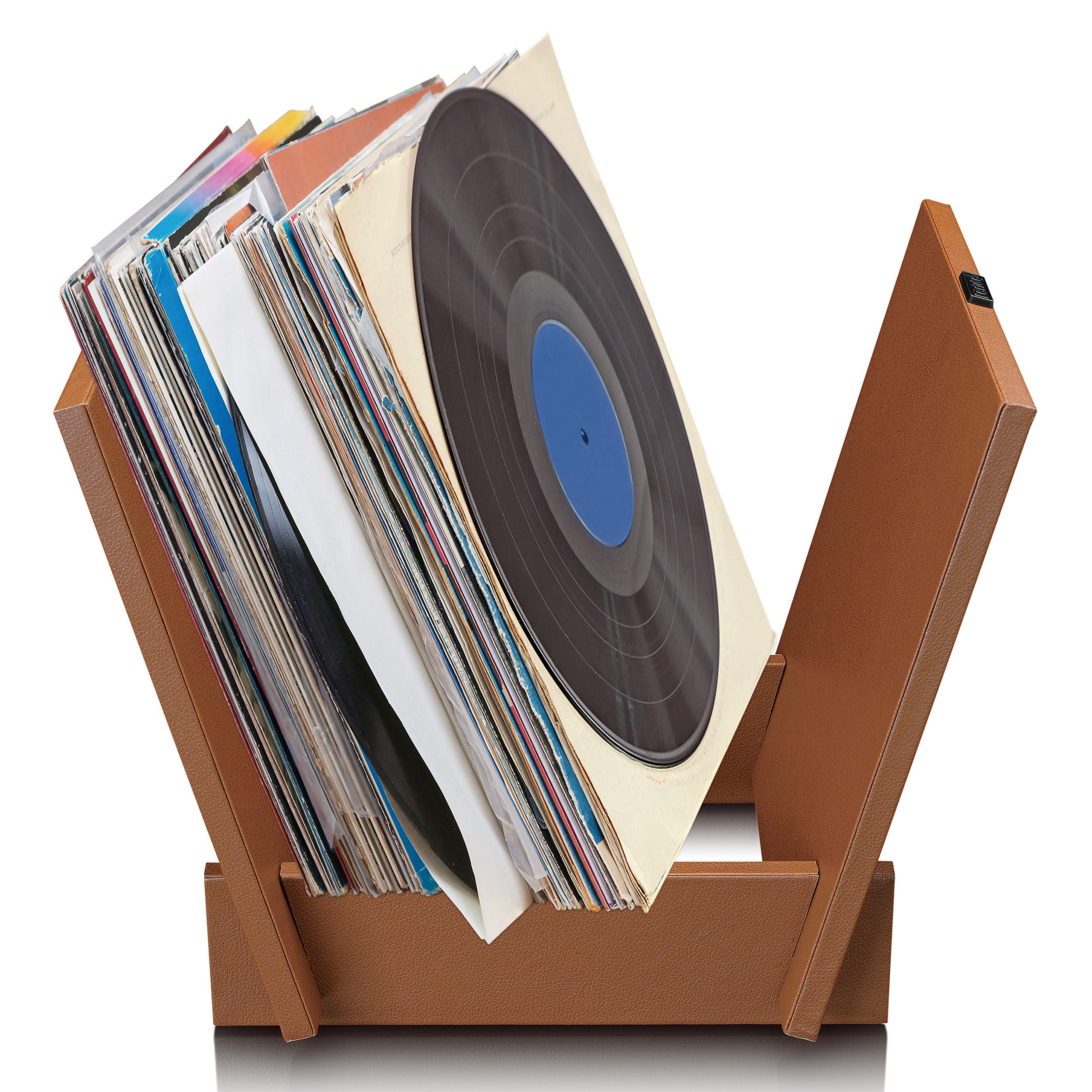 Lenco Raccoglitore Lp (Tt-040)In Legno Fino A 40 Finitura In Pelle