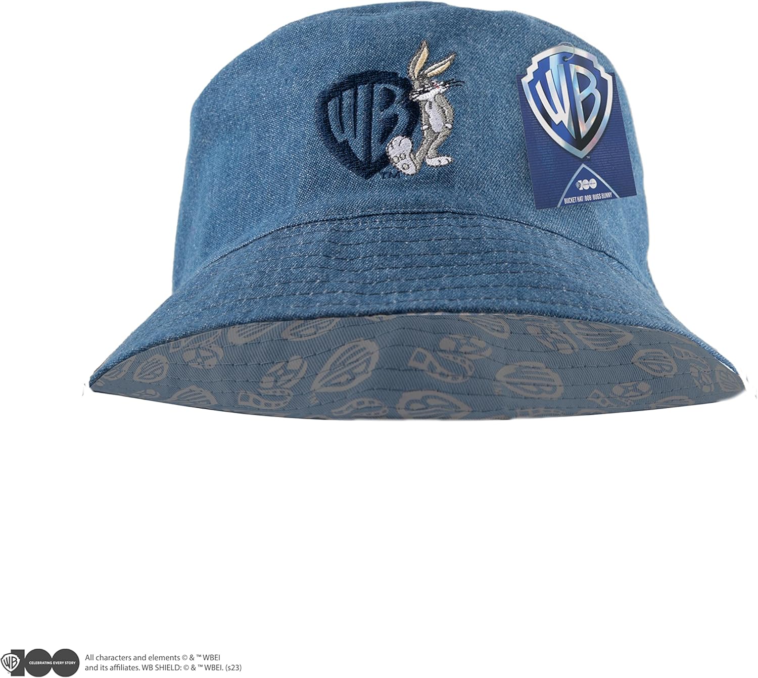 Cinereplicas - Bob Reversibile Taglia Unica 100% Cotone Bugs Bunny/Titti - Licenza Ufficiale