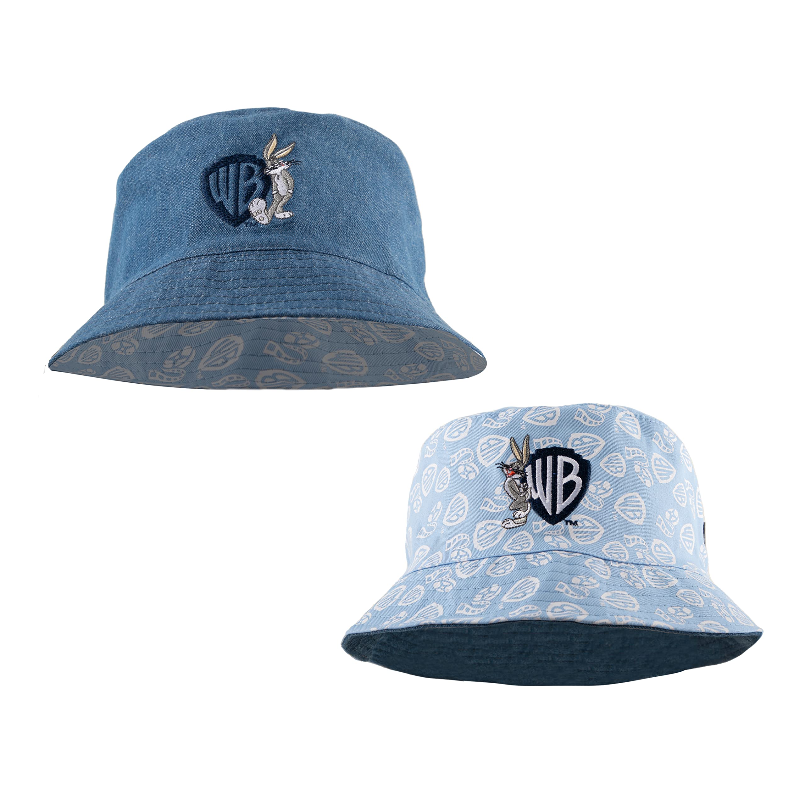 Cinereplicas - Bob Reversibile Taglia Unica 100% Cotone Bugs Bunny/Titti - Licenza Ufficiale