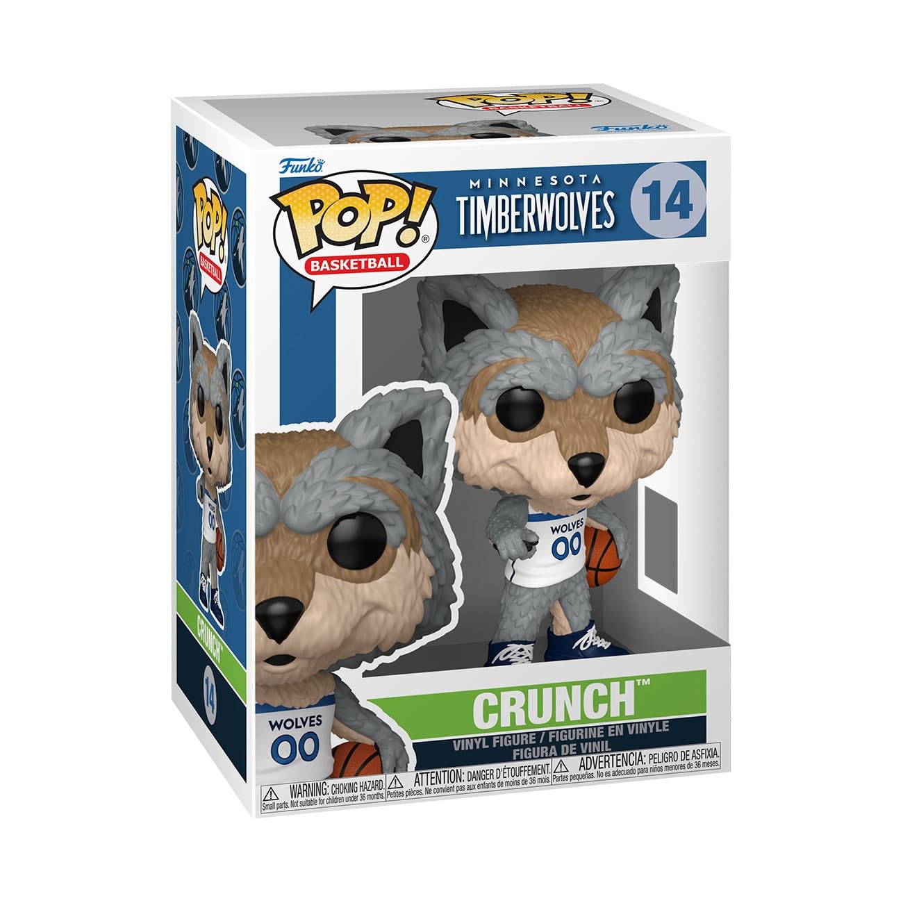 Funko Pop! NBA Mascots: Wolves - Crunch The Wolf - NBA Mascots And Marks - Figura in Vinile da Collezione - Idea Regalo - Merchandising Ufficiale - Giocattoli per Bambini e Adulti - Sports Fans