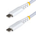 StarTech.com 15cm (6in) White USB-C Charging Cable, 60W (3A) PD, Dual-Layer Braided Nylon/TPE Jacket, Rugged USB C Charger Cord