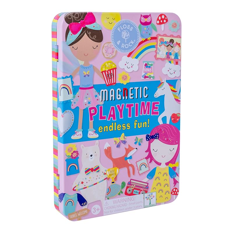 Floss & Rock Rainbow Fairy magnetische speeltijd, 19,5 cm hoogte, creatief, fantasierijk spel